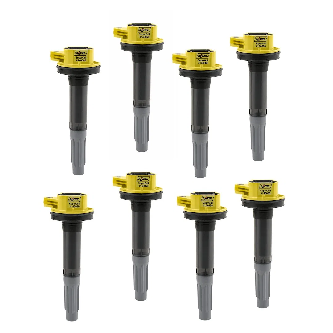 140060-8 – ACCEL Ignition Coil, Coil Pack Black/Yellow 8 Pack